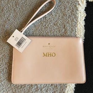 NWT Kate Spade Eli White Street Leather Wristlet